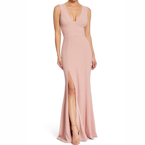 Dress The Population Sandra Blush Sleeveless Gown Dress - Picture 12 of 15